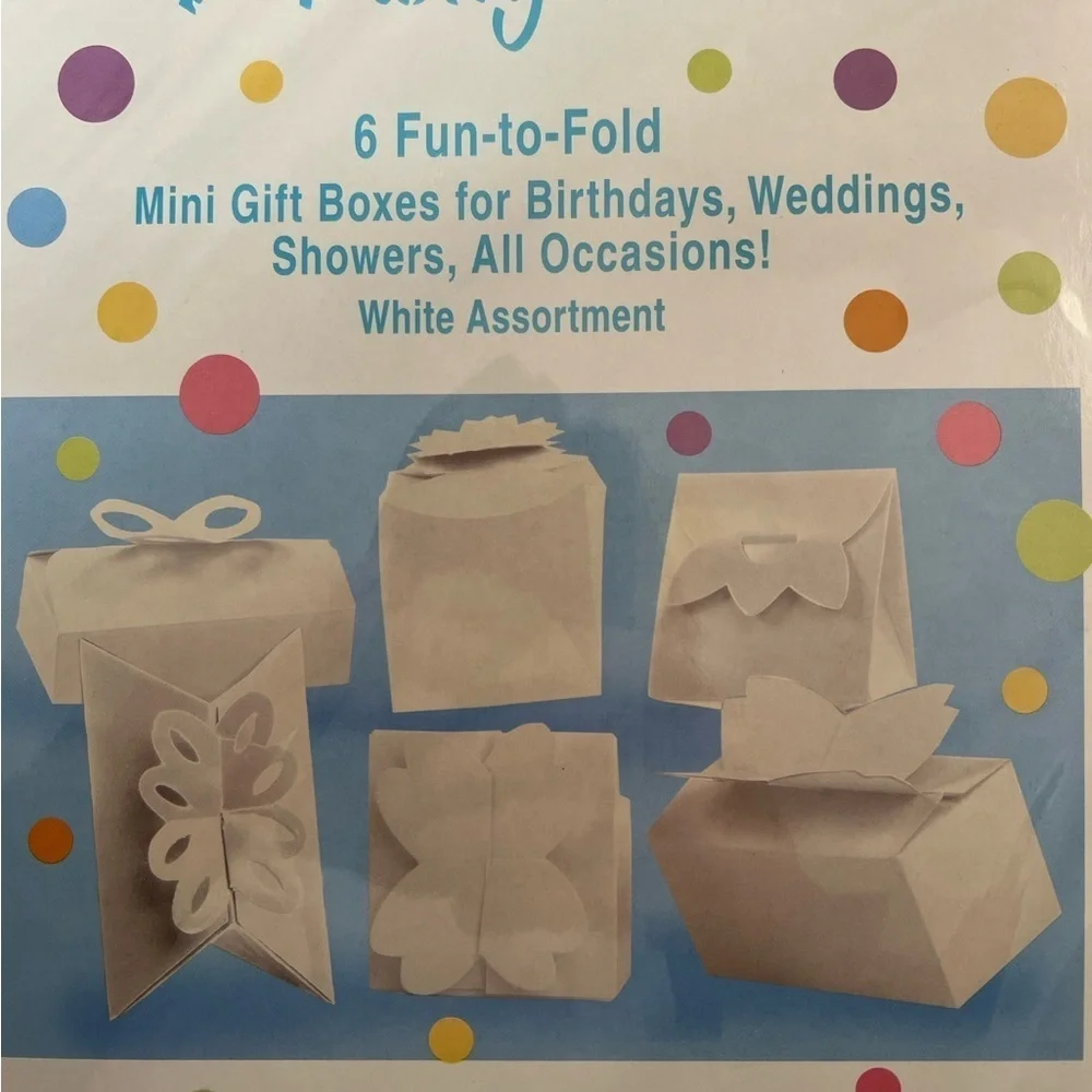 Party Partners Set of 6 Mini Foldable Gift Boxes